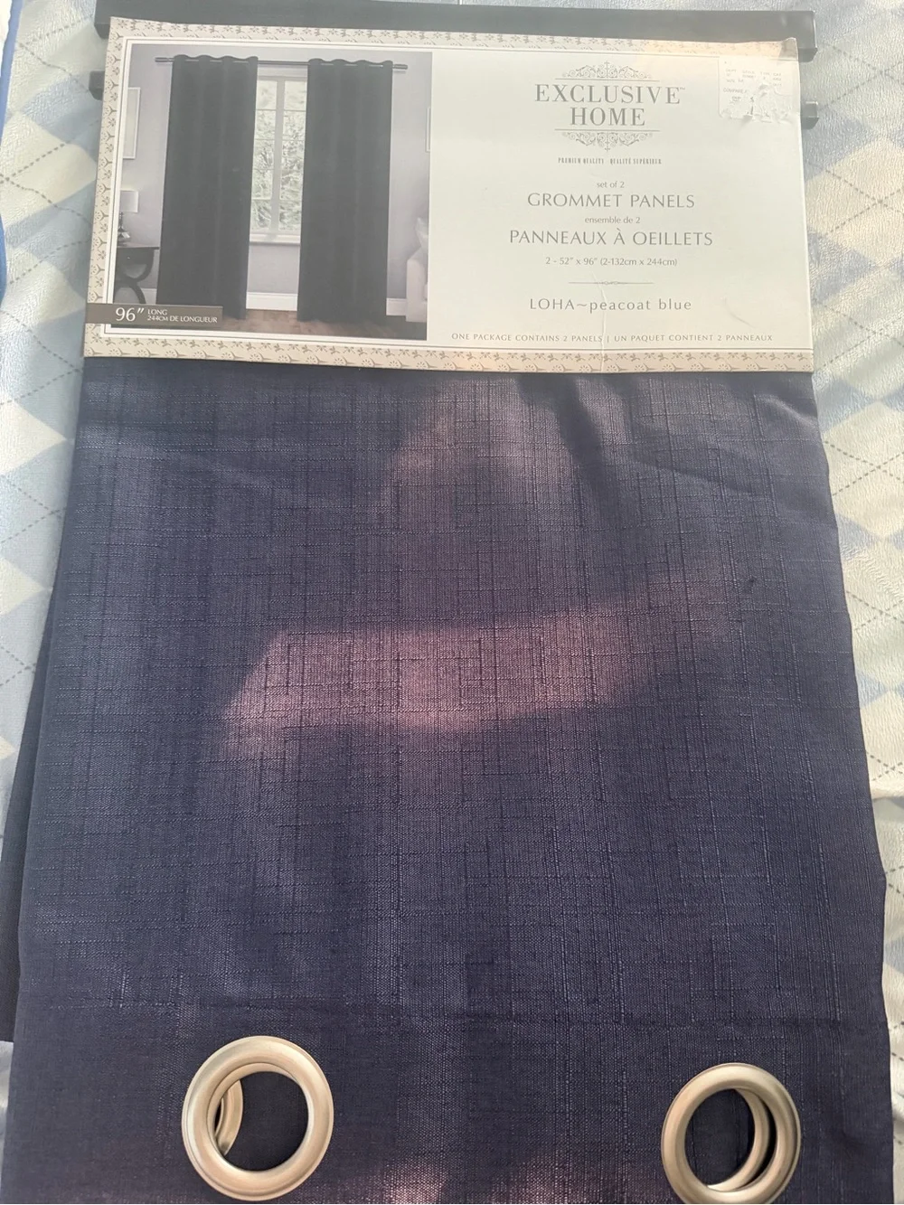 Peacoat Blue Grommet Curtain Panels
